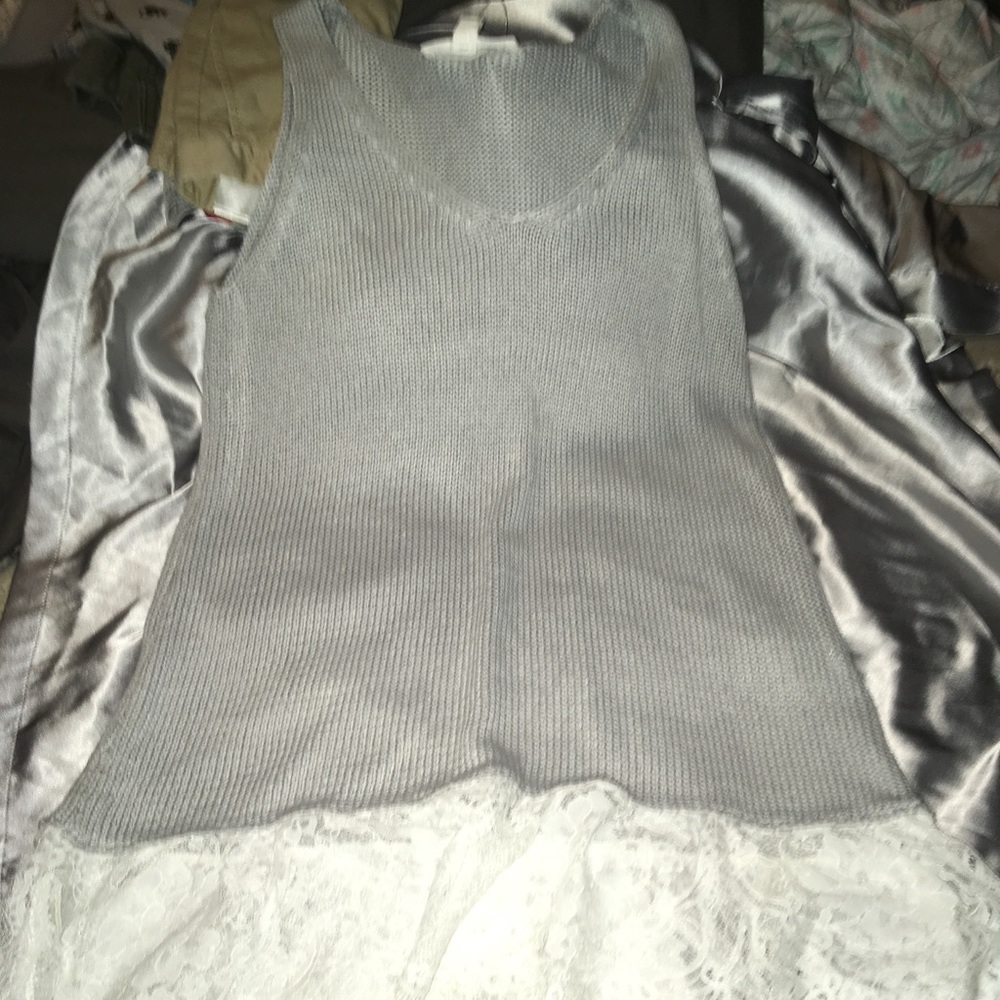 Sweatered tank top